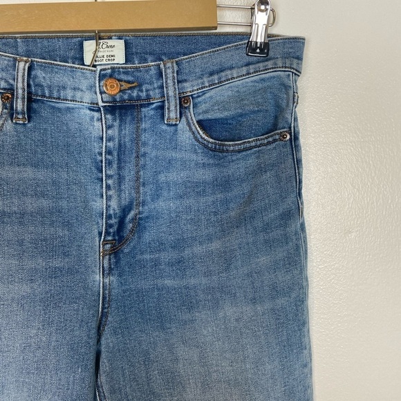 J. Crew Billie Demi Boot Crop Women's Jeans Size 29 Light Wash Stretch Blue - Picture 4 of 11